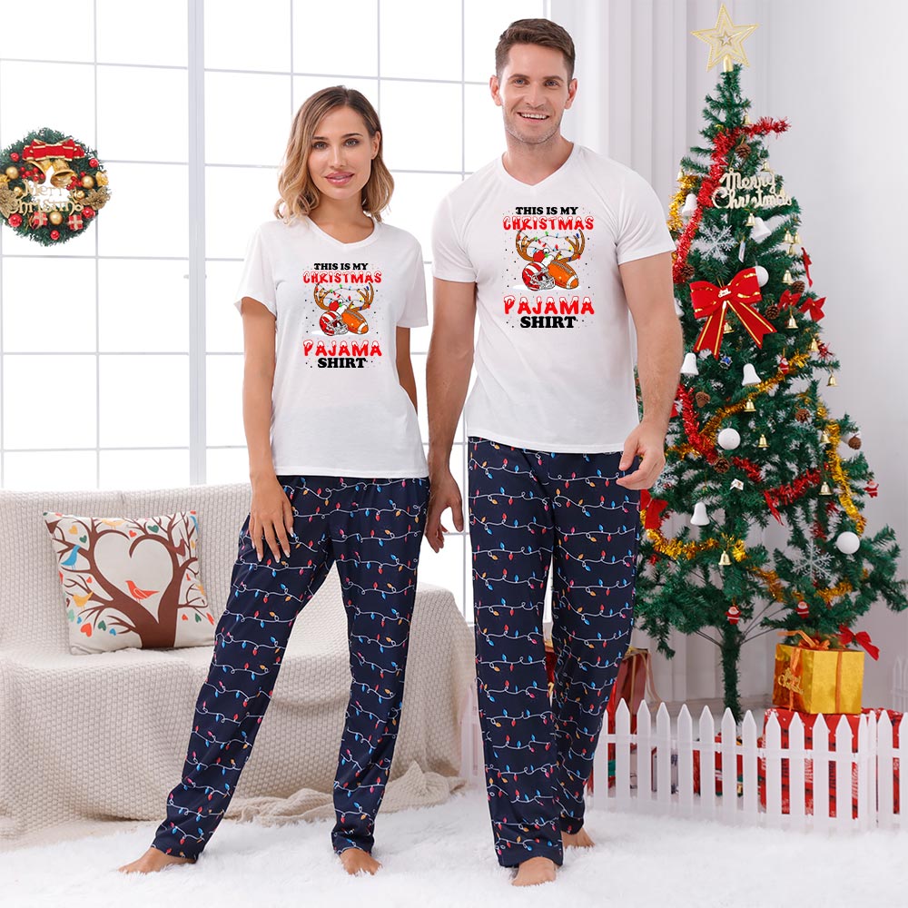 This Is My Christmas Pajama Shirt Short Sleeve Matching Holiday Pajamas This Is My Christmas Pajama Shirt Short Sleeve Matching Holiday Pajamas
