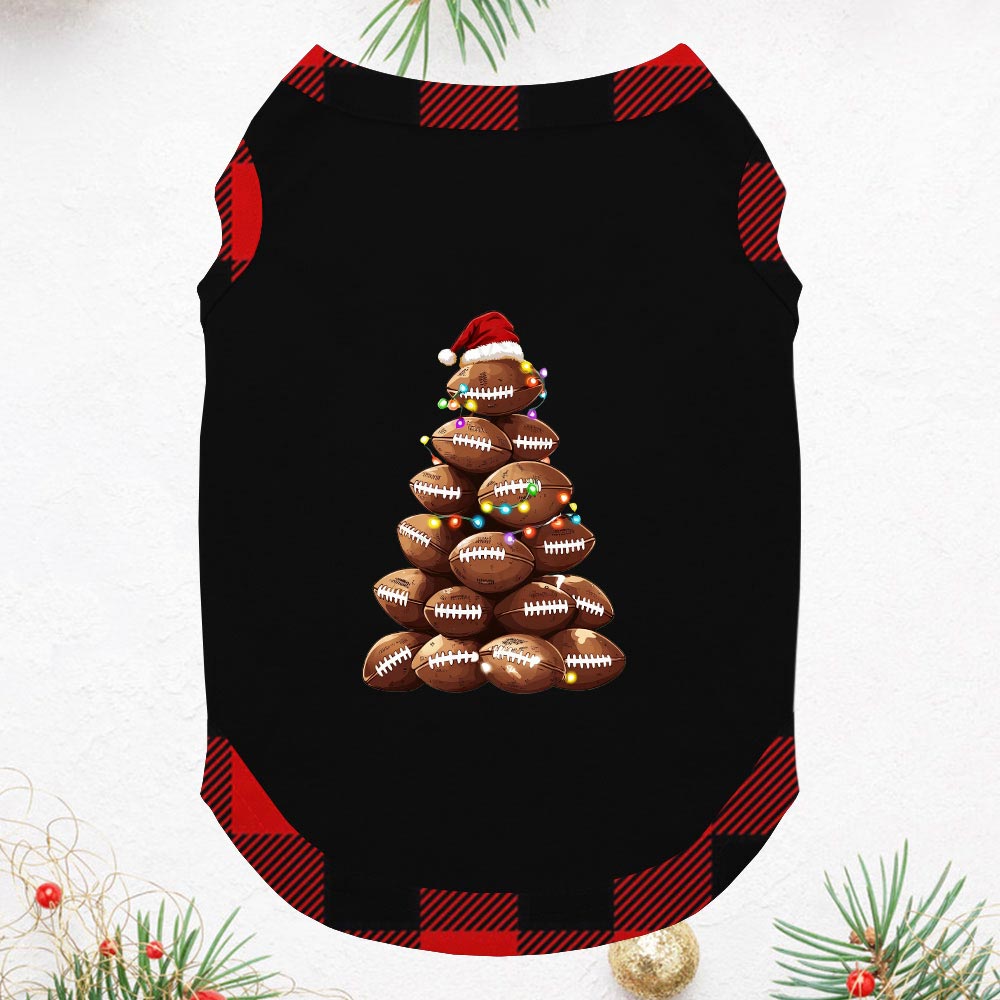 Christmas Football Family Matching Pajamas With Dog Short Sleeve Christmas Football Family Matching Pajamas With Dog Short Sleeve