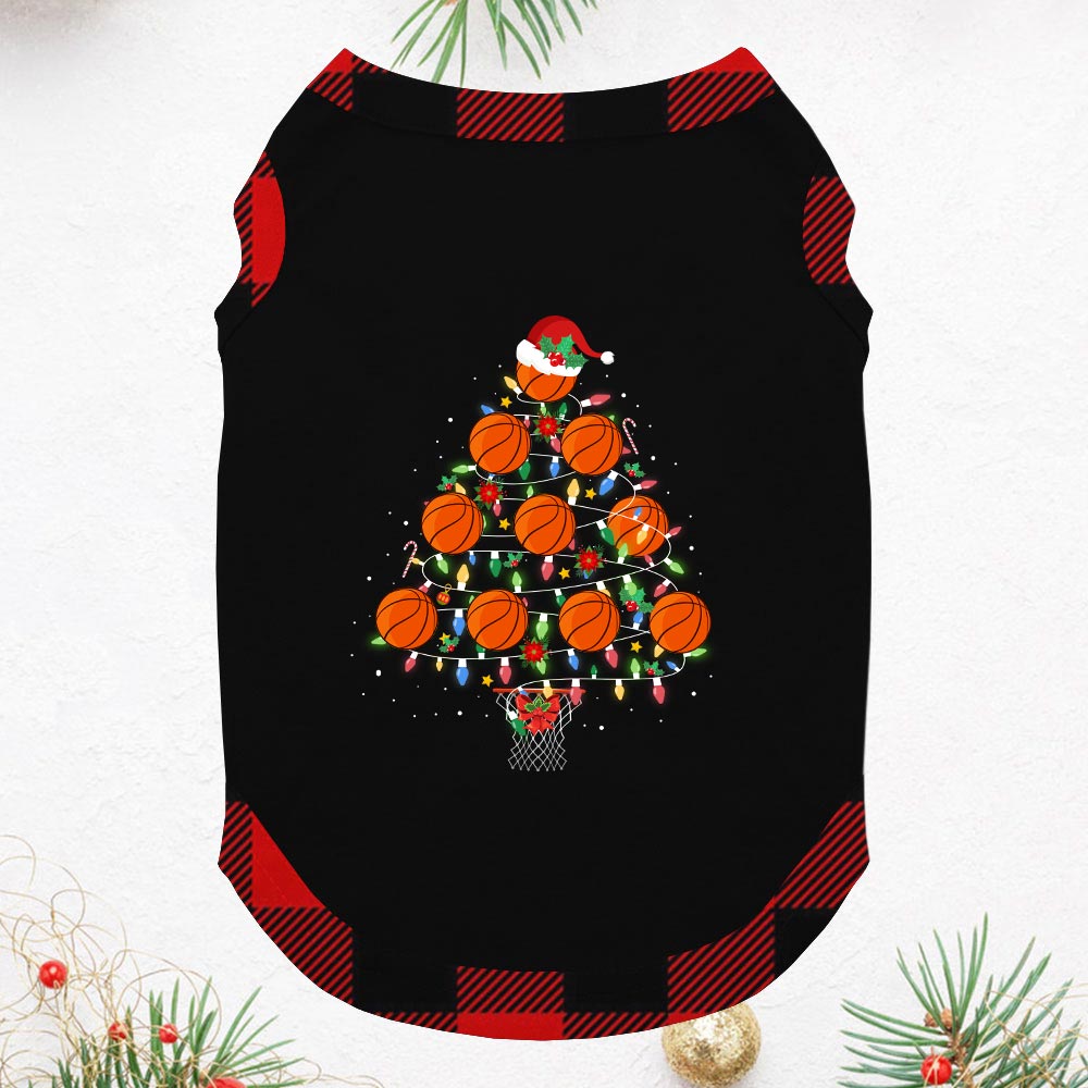 Christmas Tree Basketball Jammies Matching Short Sleeves For Christmas Christmas Tree Basketball Jammies Matching Short Sleeves For Christmas