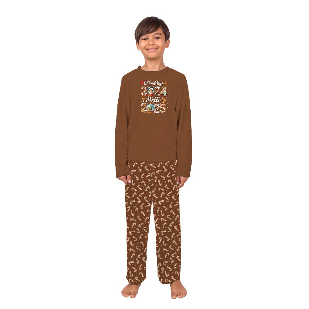 Goodbye 2024 Hello 2025 Christmas Pajamas For Adults and Kids