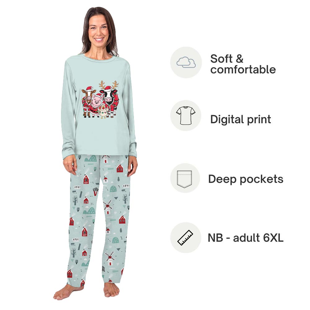 Funny Animal Family Dog And Owner Matching Christmas Pajamas Funny Animal Family Dog And Owner Matching Christmas Pajamas
