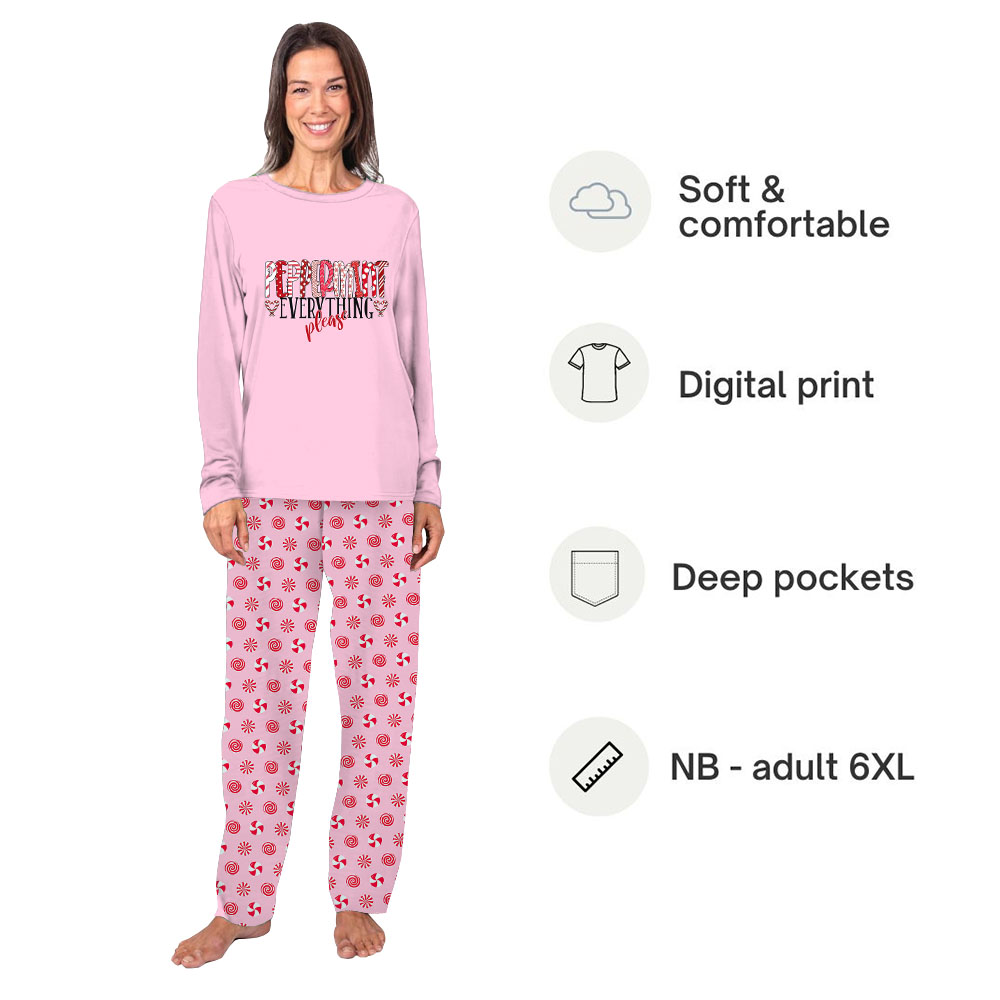 Festive Pink Peppermint Pajamas Matching Family Festive Pink Peppermint Pajamas Matching Family