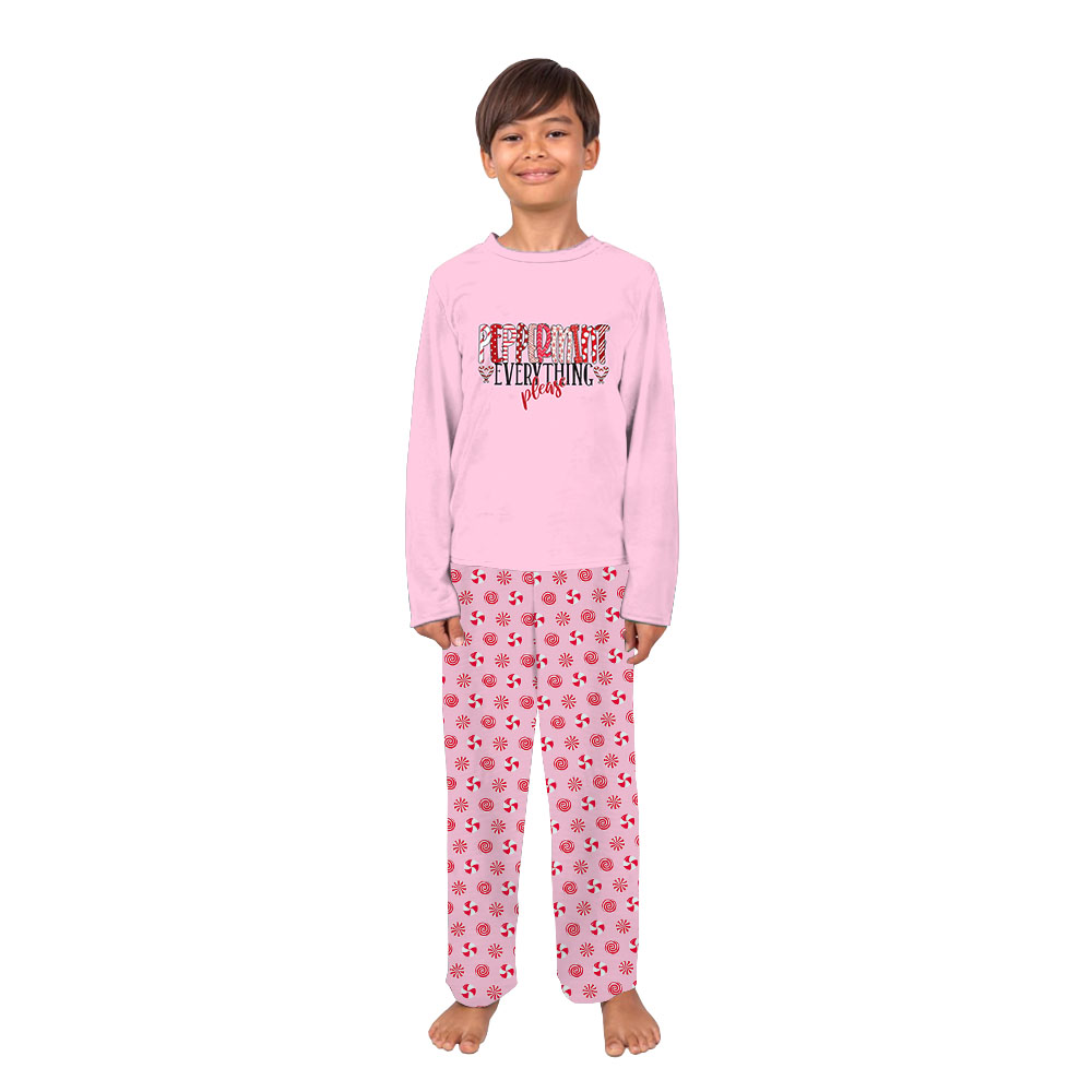 Festive Pink Peppermint Pajamas Matching Family Festive Pink Peppermint Pajamas Matching Family