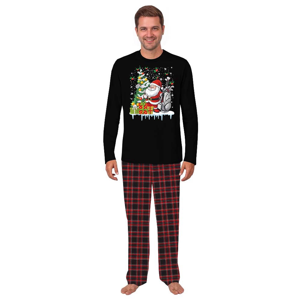 Christmas Golf Santa Matching Dog And Owner Holiday Pajamas Christmas Golf Santa Matching Dog And Owner Holiday Pajamas