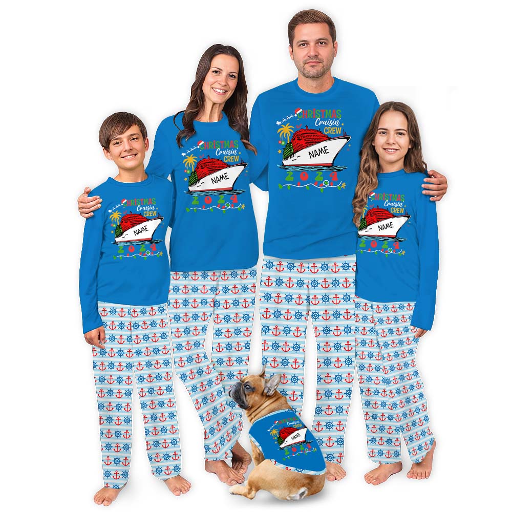 Personalized Name Christmas Cruise Ship Pajamas For Family 2024
