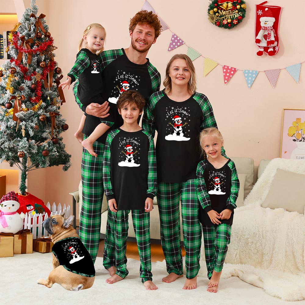Christmas Soccer Snowman Let It Snow Pajamas For Adults and Kids Christmas Soccer Snowman Let It Snow Pajamas For Adults and Kids
