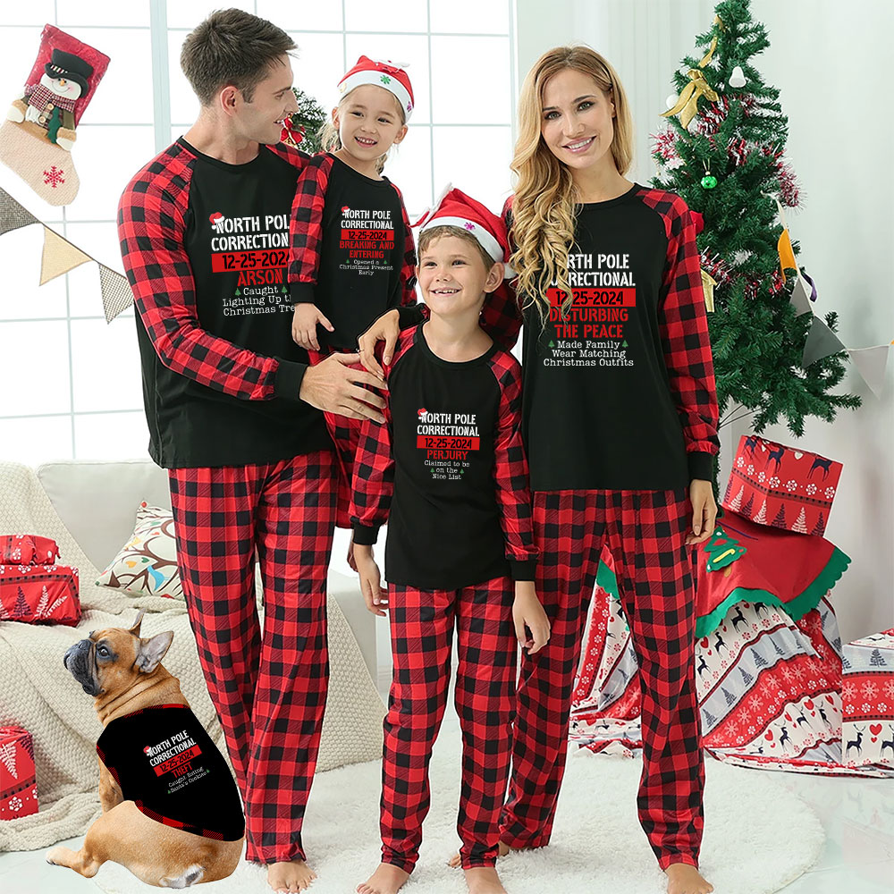 Funny Personalized North Pole Correctional Pajamas For Xmas