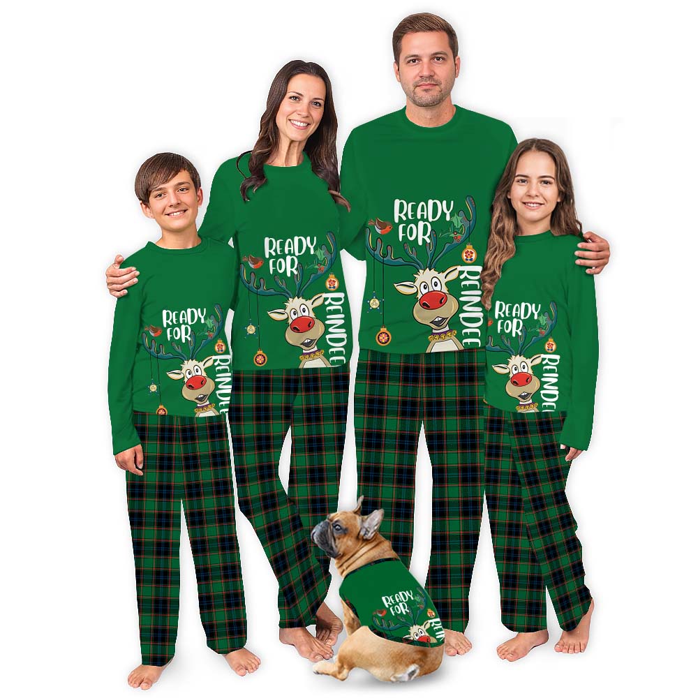 Green Plus Size Reindeer Pajamas Matching Family Green Plus Size Reindeer Pajamas Matching Family