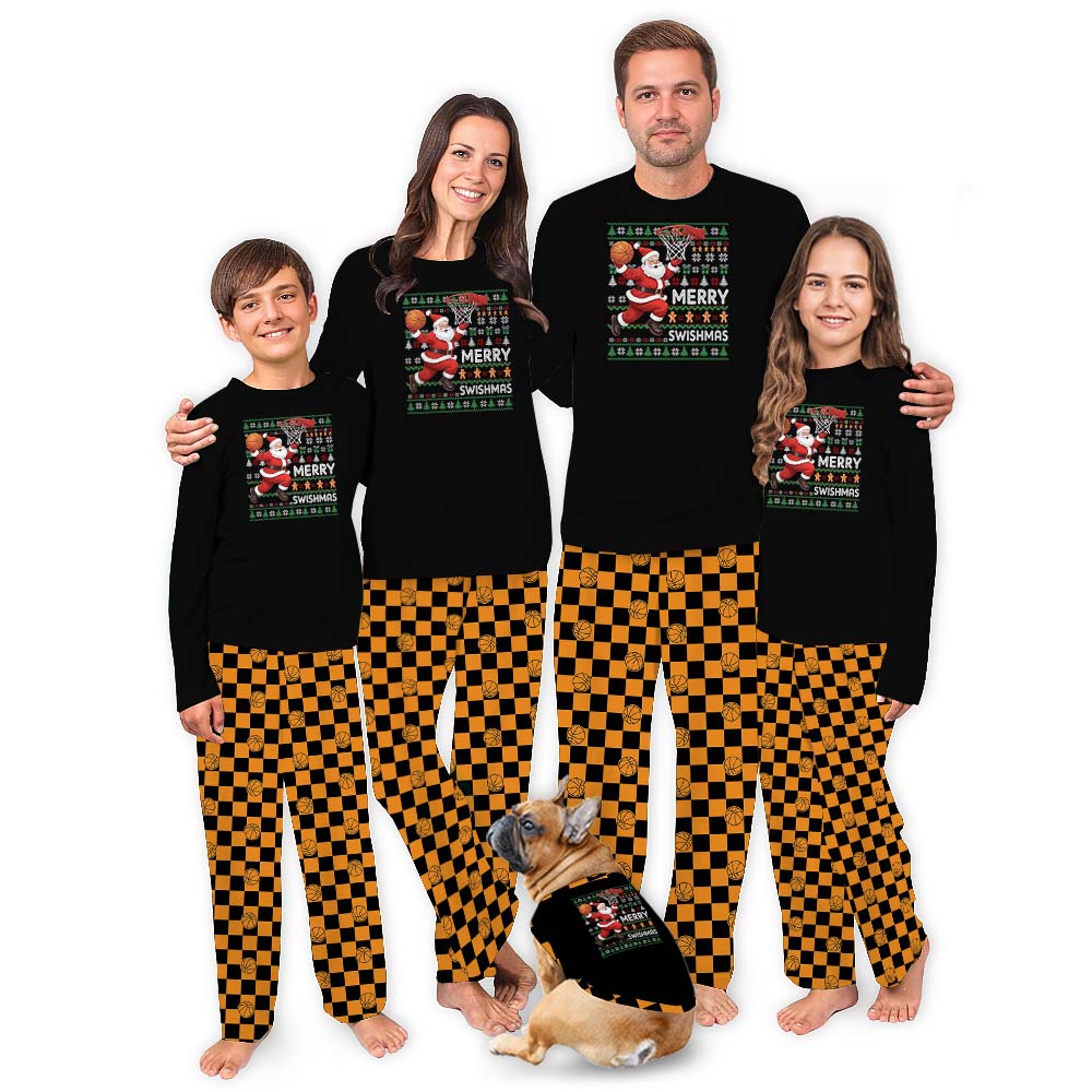 Festive Basketball Pajama Sets For Christmas