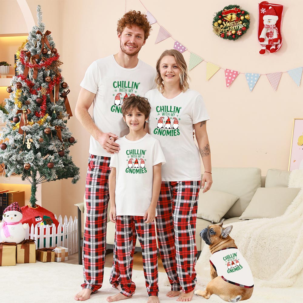 Chillin With My Gnomes Matching Family Pajamas Short Sleeve Chillin With My Gnomes Matching Family Pajamas Short Sleeve