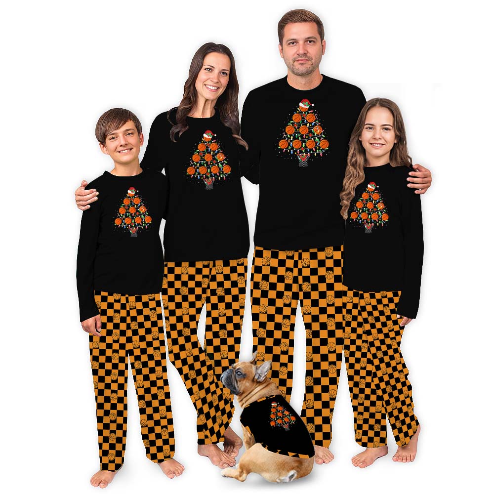 Christmas Basketball Pajamas For Men And Women Christmas Basketball Pajamas For Men And Women