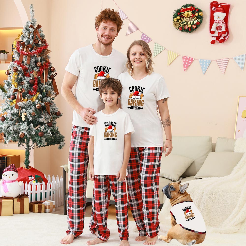Cookie Baking Crew Matching Dog And Owner Holiday Pajamas Short