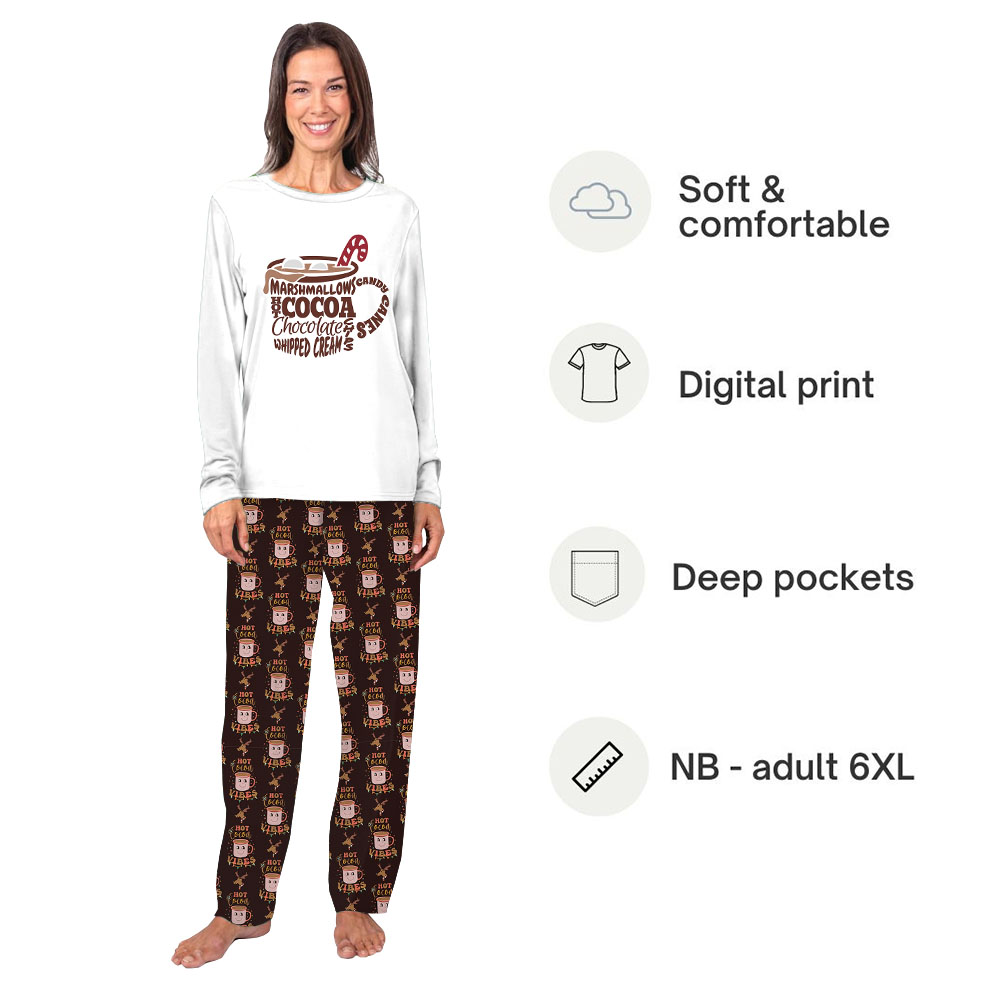 Hot Chocolate Pajamas Sets Black And Brown