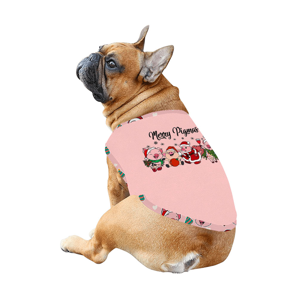 Pink Family Christmas Pajamas With Cute Pigs Pink Family Christmas Pajamas With Cute Pigs