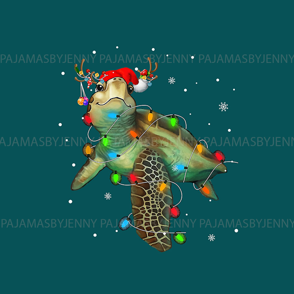 Festive Christmas Sea Turtle Pajamas For Adults And Kids Festive Christmas Sea Turtle Pajamas For Adults And Kids
