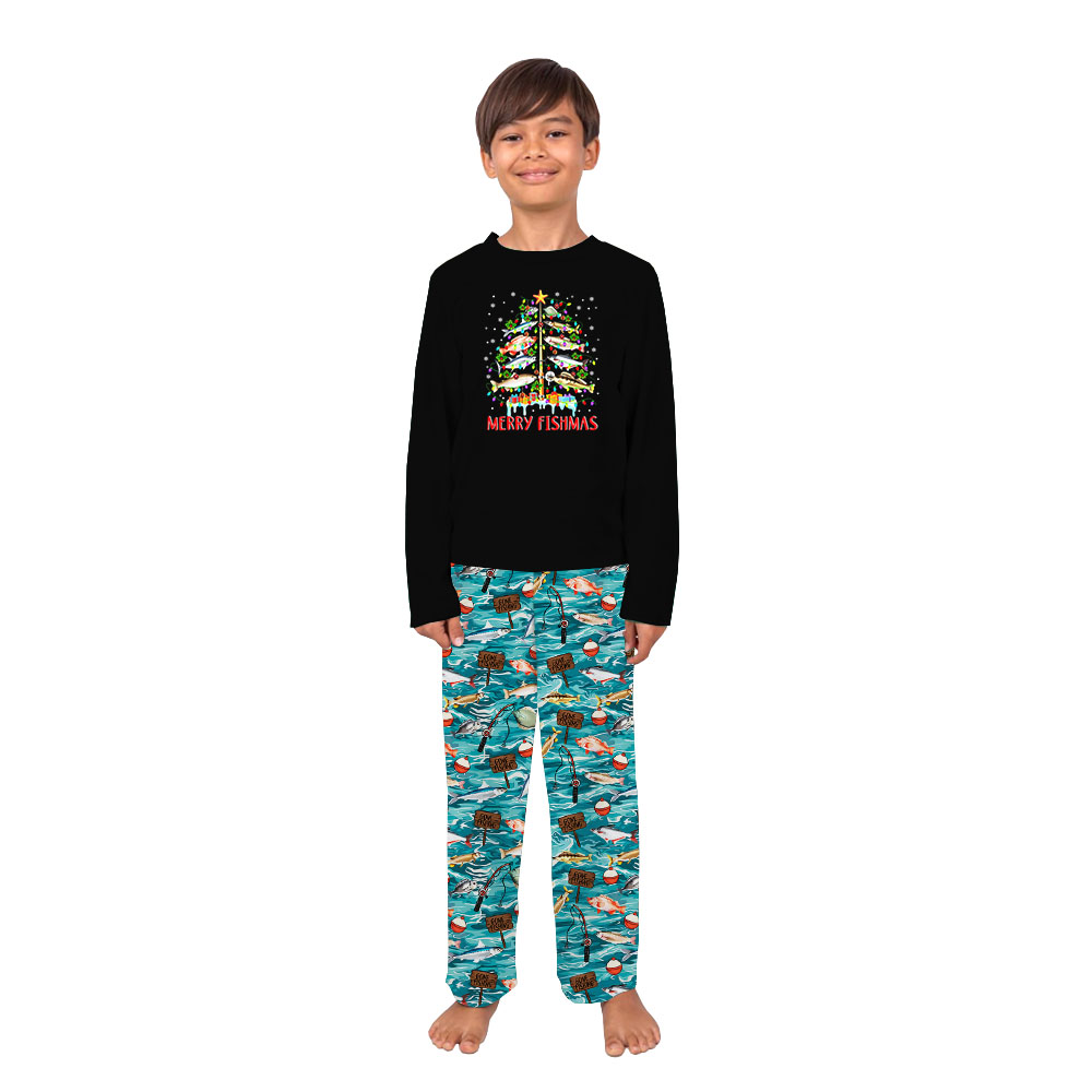 Festive Christmas Pajamas With Fish On Them Festive Christmas Pajamas With Fish On Them