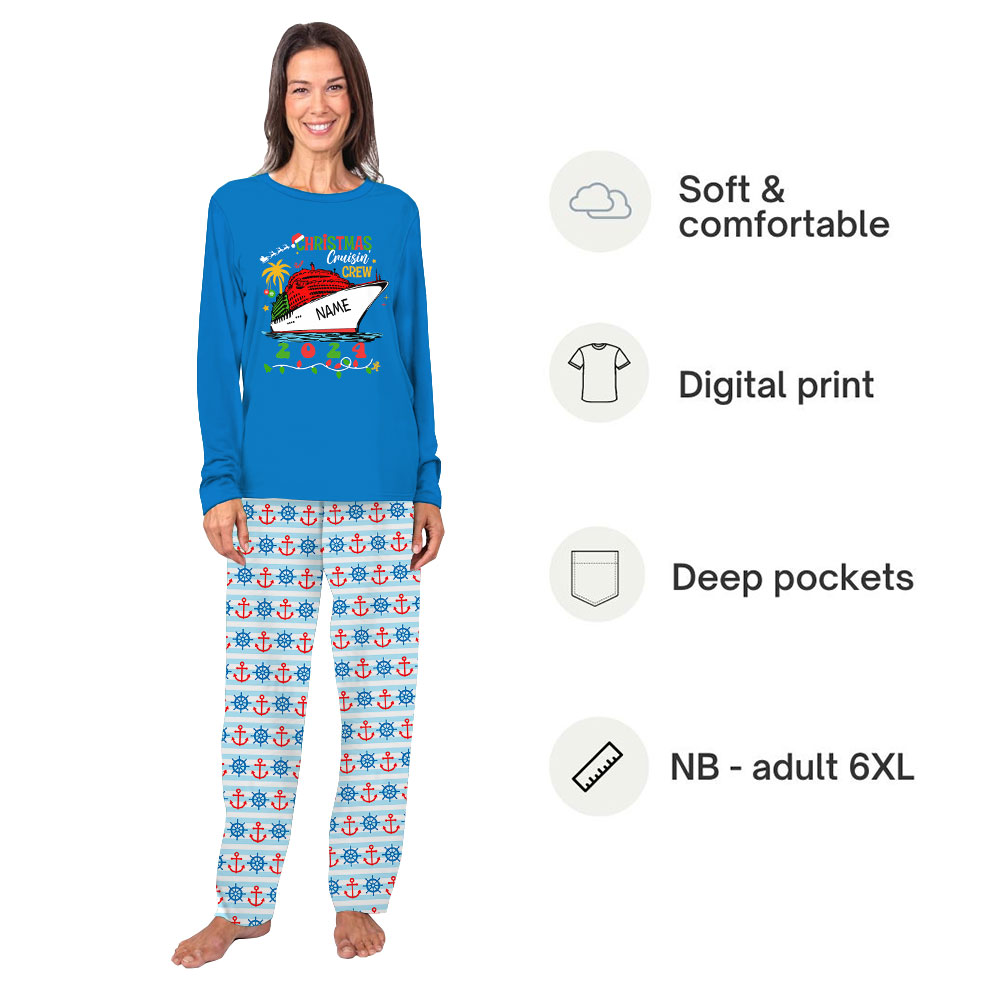 Personalized Name Christmas Cruise Ship Pajamas For Family 2024