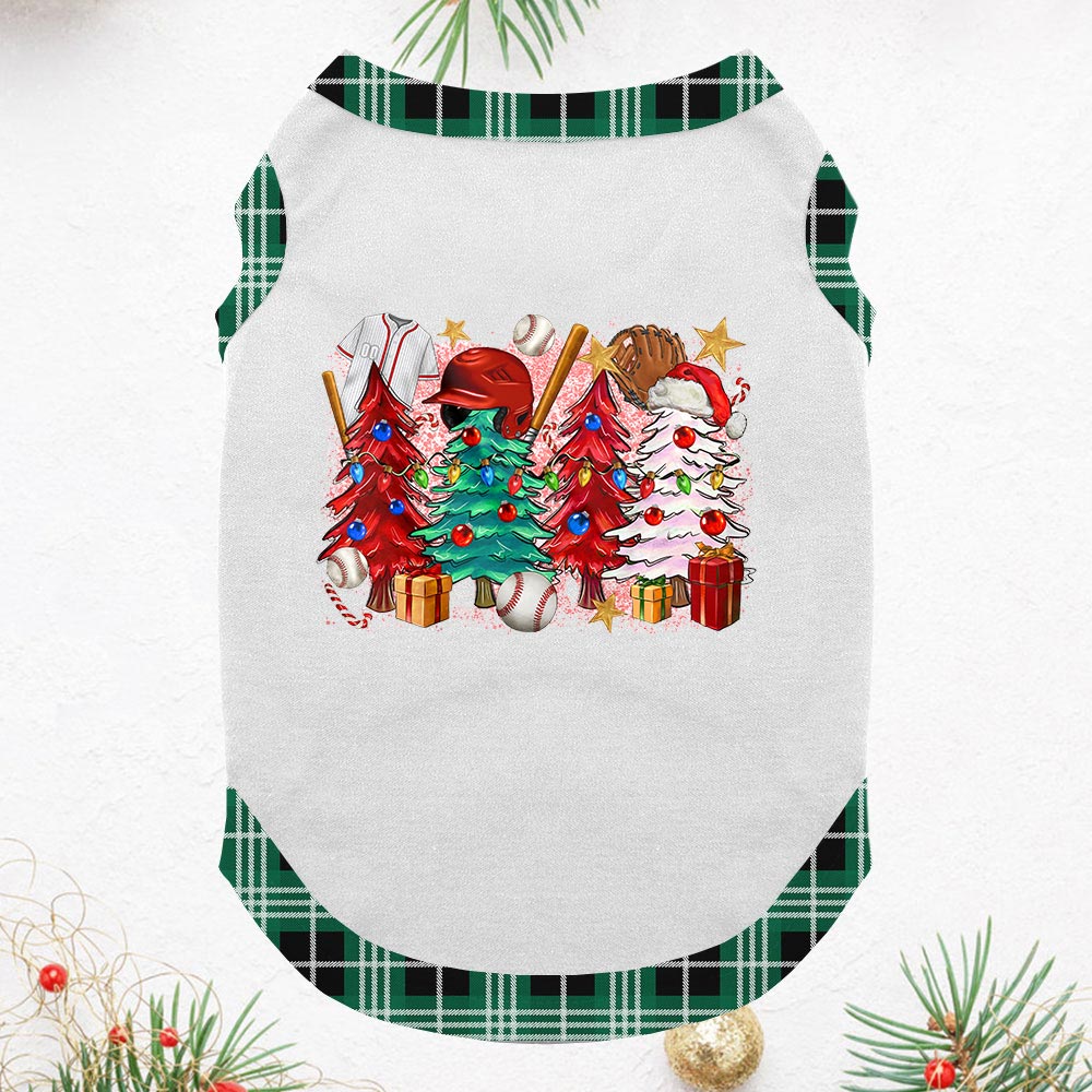 Baseball Christmas Matching Dog And Owner Pajamas