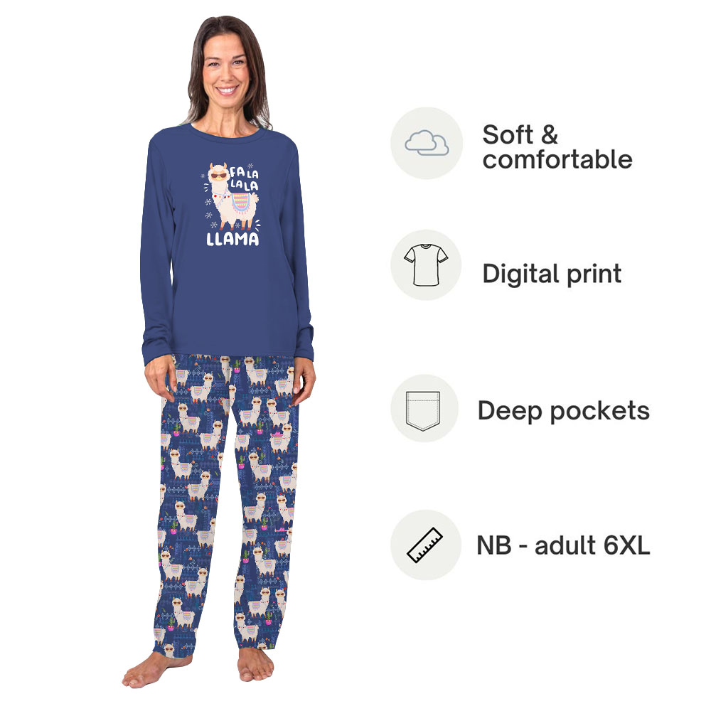 Unique Matching Family Llama Pajamas Including Plus Size