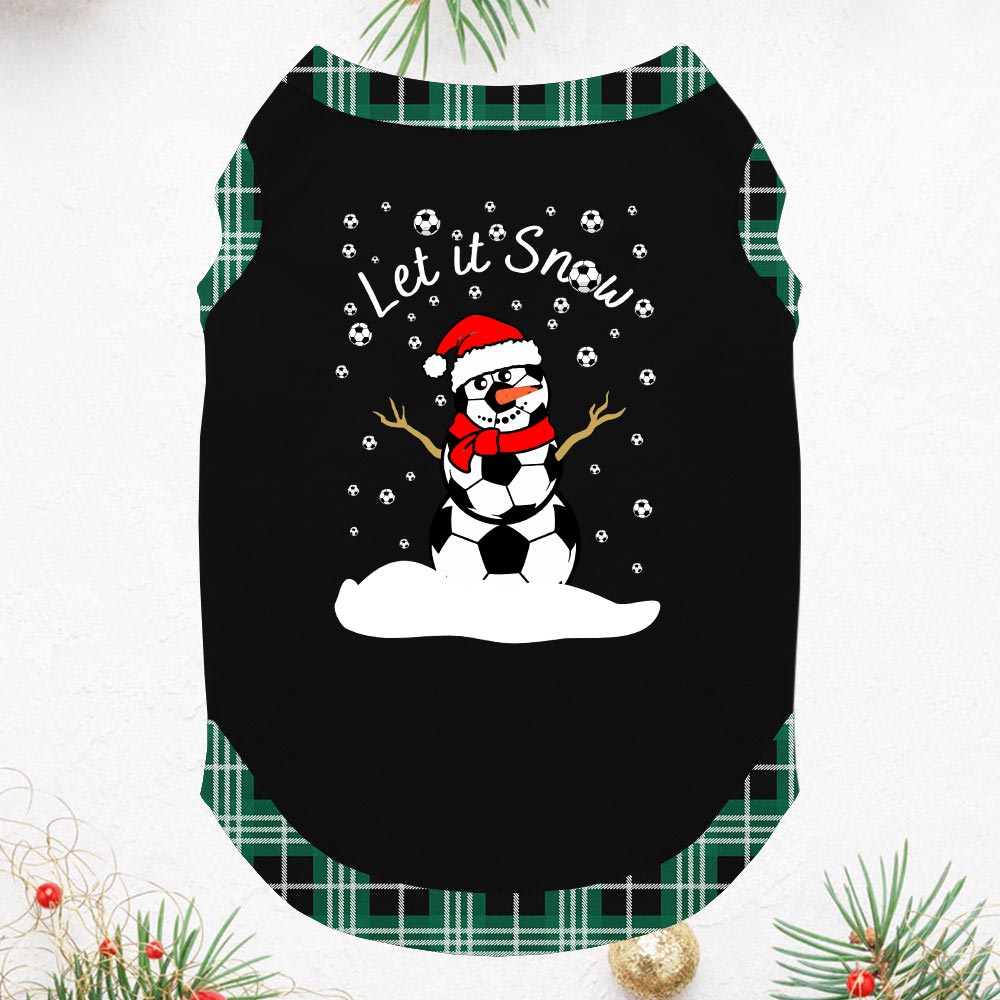 Christmas Soccer Snowman Let It Snow Pajamas For Adults and Kids Christmas Soccer Snowman Let It Snow Pajamas For Adults and Kids
