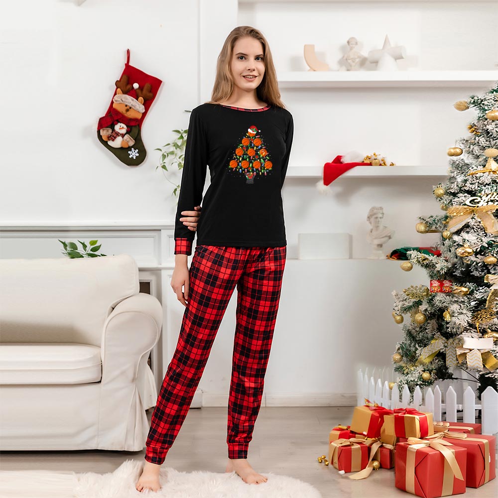 Christmas Basketball Pajamas For Family And Pets Christmas Basketball Pajamas For Family And Pets