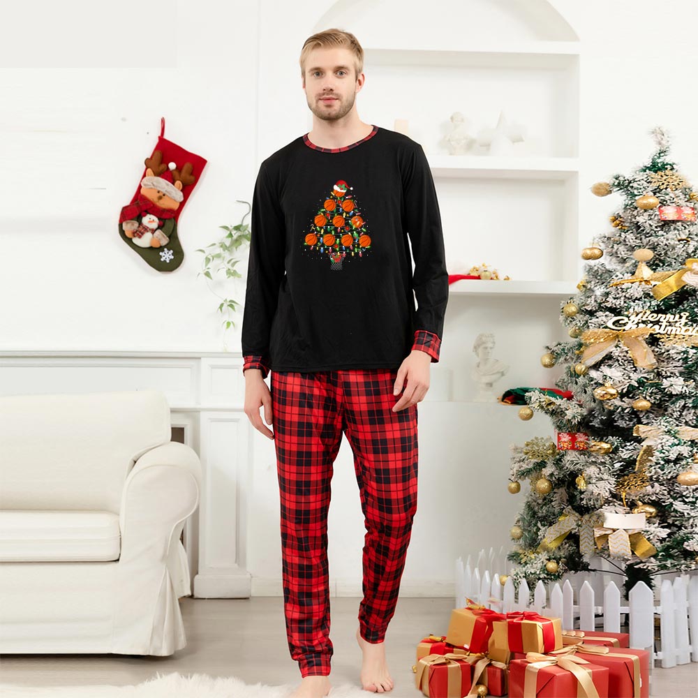 Christmas Basketball Pajamas For Family And Pets Christmas Basketball Pajamas For Family And Pets