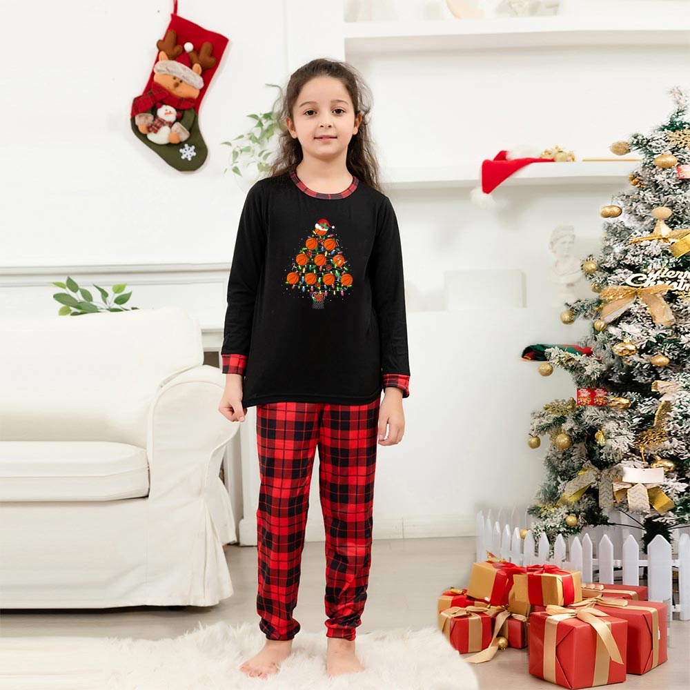 Christmas Basketball Pajamas For Family And Pets Christmas Basketball Pajamas For Family And Pets