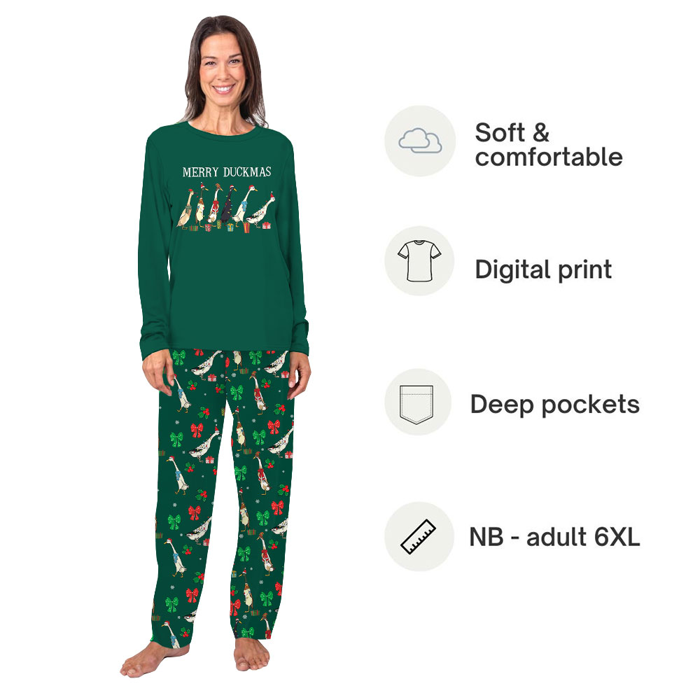 Funny Matching Duck Christmas Pajamas Funny Matching Duck Christmas Pajamas