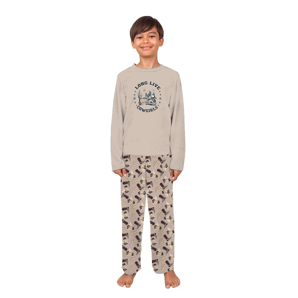 Vintage Long Live Cowgirl On Horse Pajamas Vintage Long Live Cowgirl On Horse Pajamas