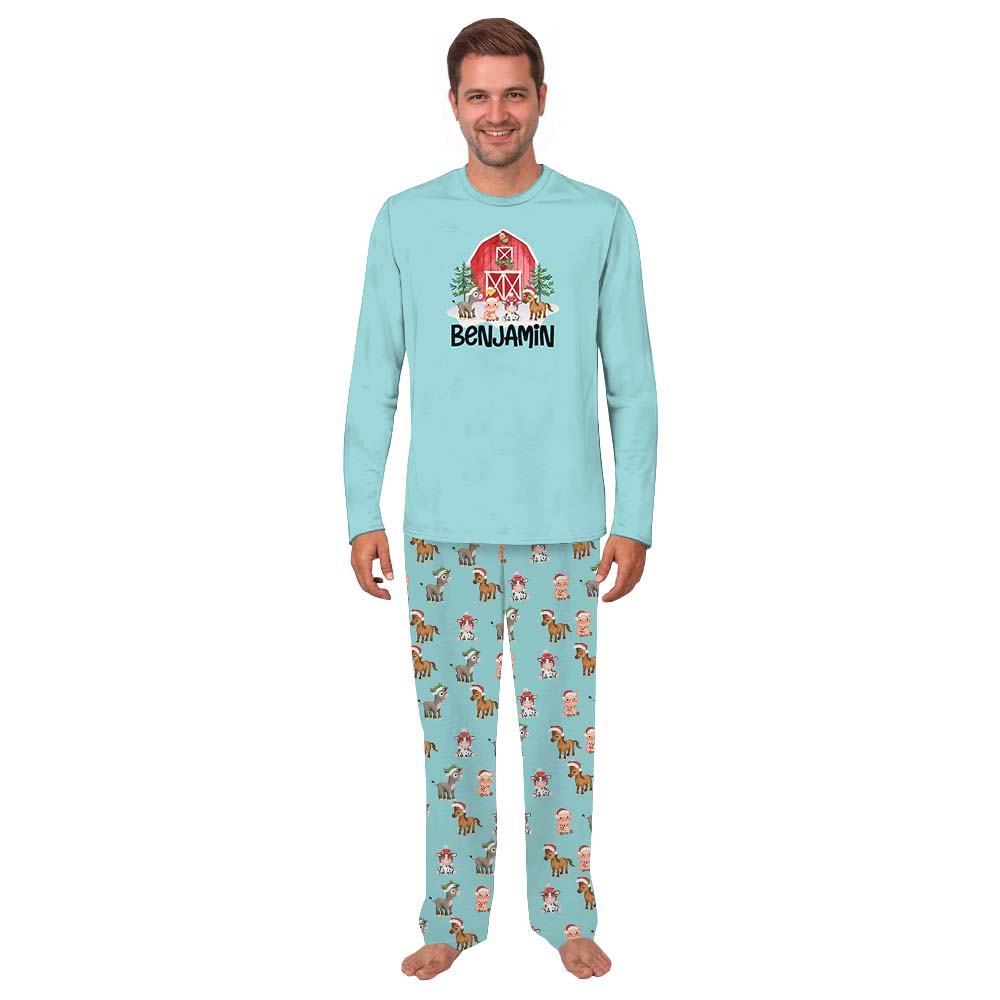 Custom Name Farm Animal Pajamas For Adults And Kids Custom Name Farm Animal Pajamas For Adults And Kids
