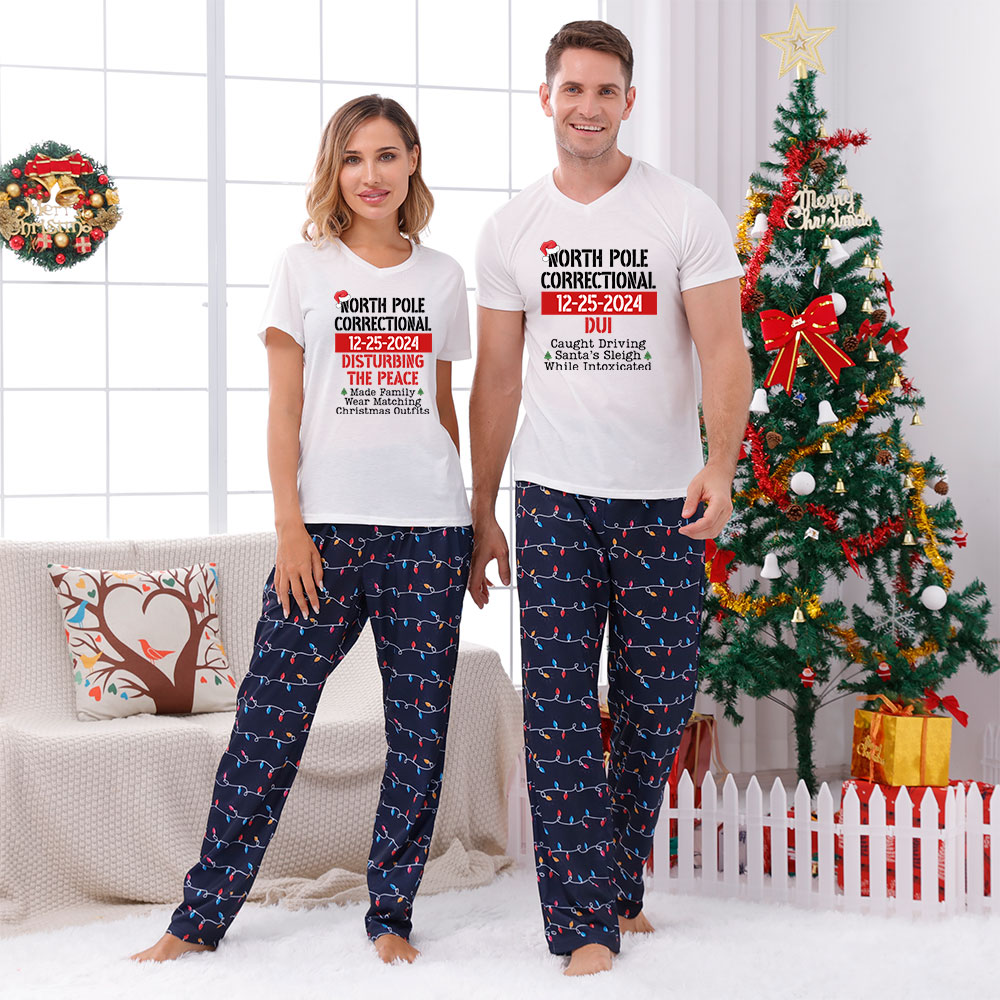 Customizable North Pole Correctional Matching Christmas PJs 2024 Customizable North Pole Correctional Matching Christmas PJs 2024