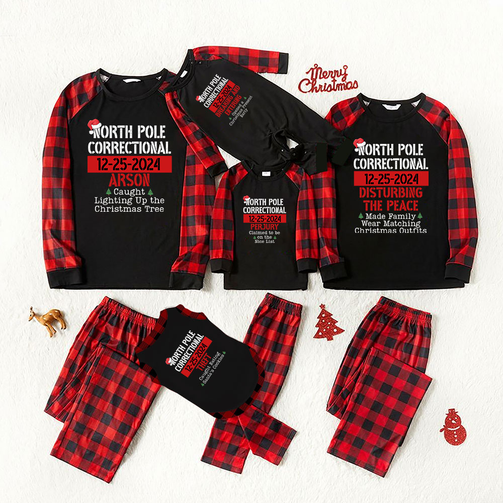 Funny Personalized North Pole Correctional Pajamas For Xmas