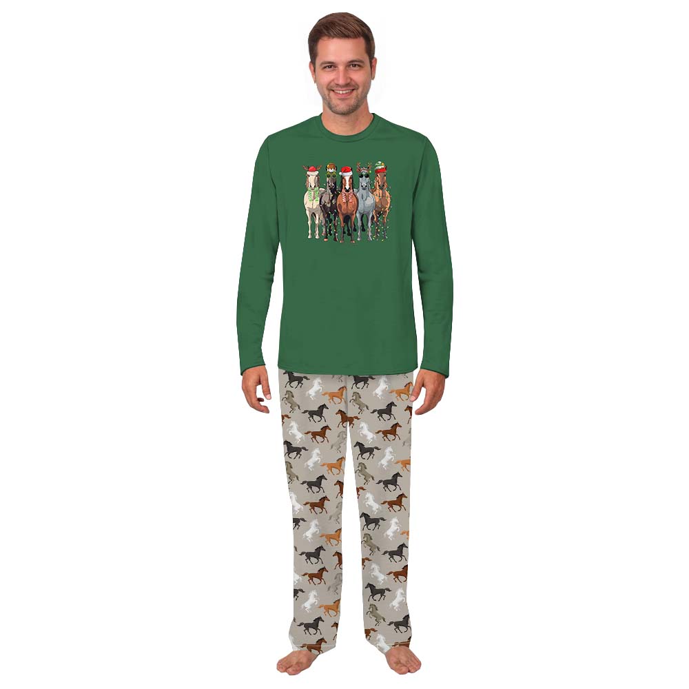 Christmas Pajamas Sets With Horses On Them Christmas Pajamas Sets With Horses On Them