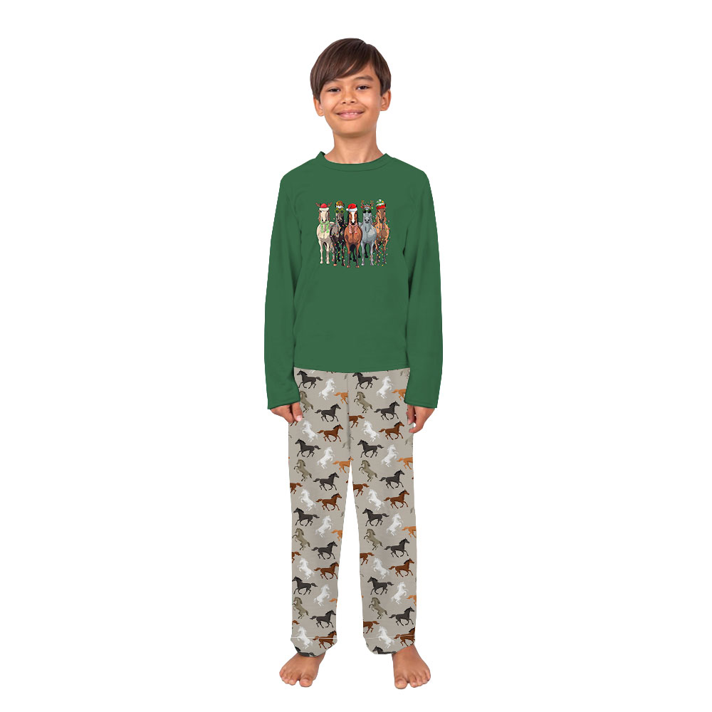 Christmas Pajamas Sets With Horses On Them Christmas Pajamas Sets With Horses On Them