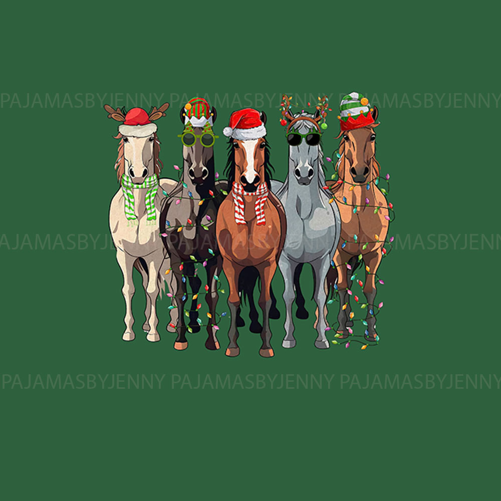Christmas Pajamas Sets With Horses On Them Christmas Pajamas Sets With Horses On Them