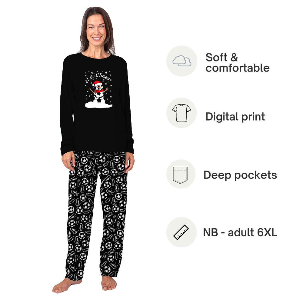 Christmas Soccer Pajamas Sets For Adults And Children Christmas Soccer Pajamas Sets For Adults And Children