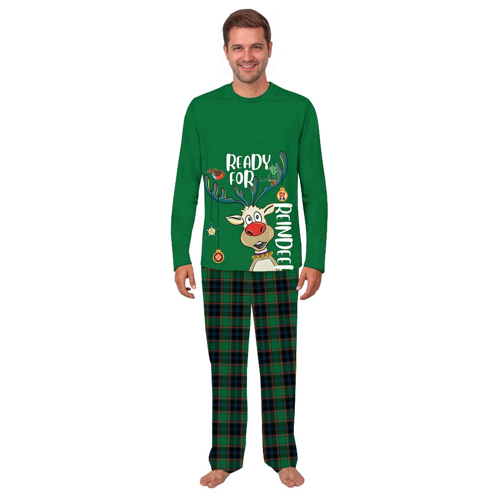 Green Plus Size Reindeer Pajamas Matching Family Green Plus Size Reindeer Pajamas Matching Family