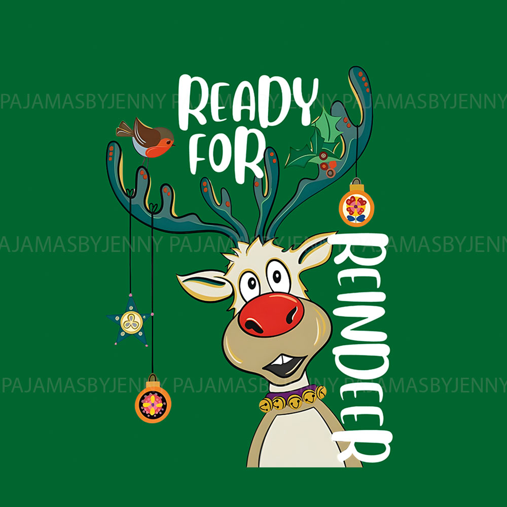 Green Plus Size Reindeer Pajamas Matching Family Green Plus Size Reindeer Pajamas Matching Family