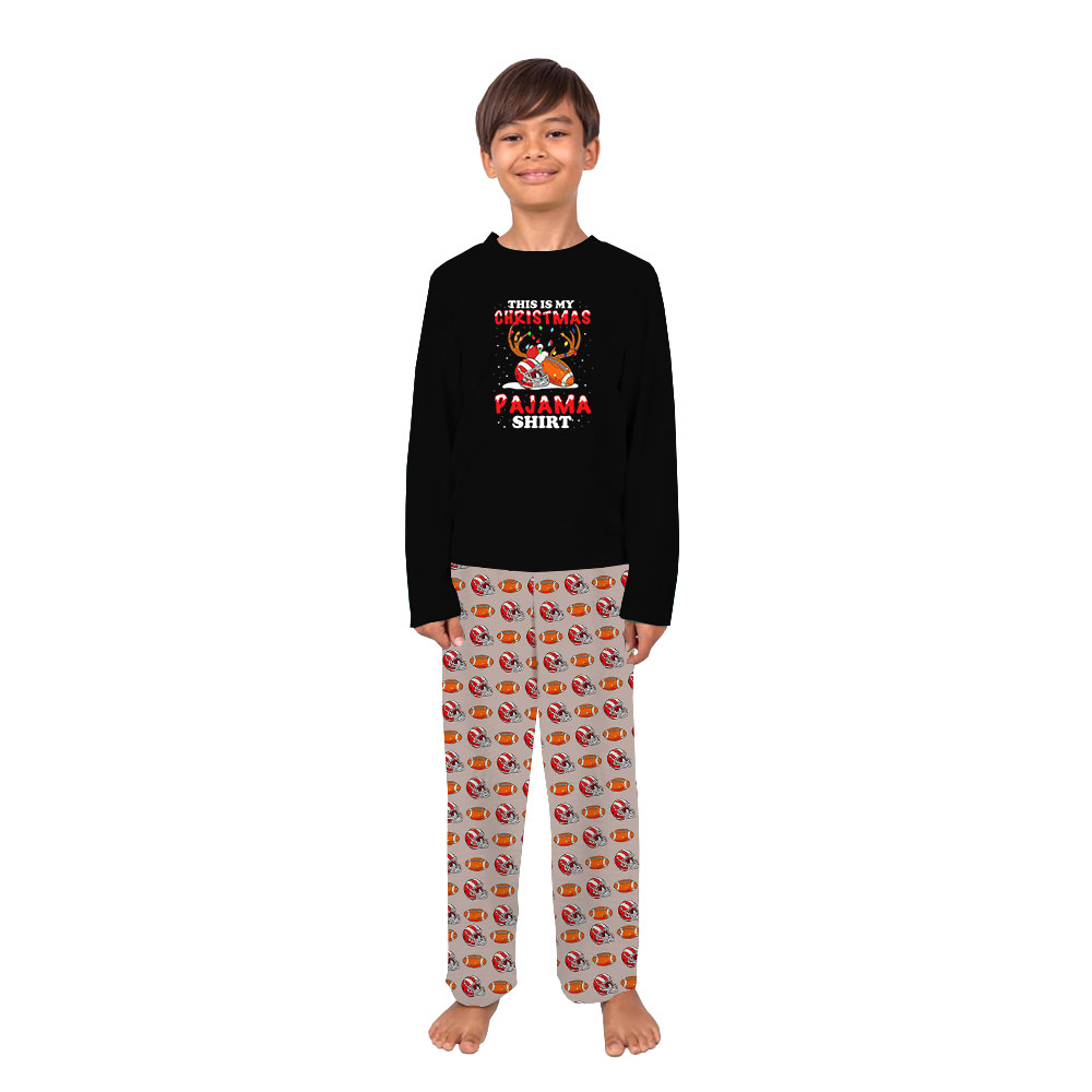 Matching Family Football Pajamas For Xmas