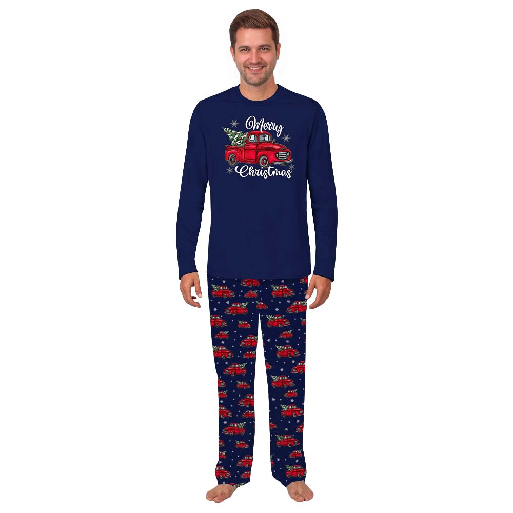 Festive Red Truck With Christmas Tree Pajamas Matching Family Festive Red Truck With Christmas Tree Pajamas Matching Family