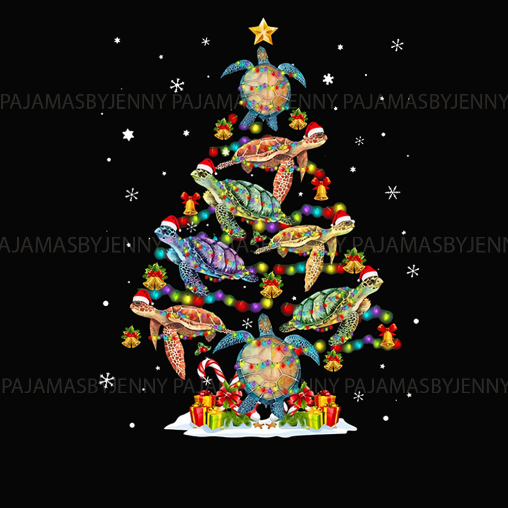 Festive Turtle Christmas Pajamas For Adults And Kids