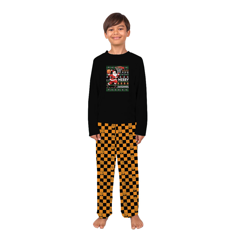 Festive Basketball Pajama Sets For Christmas