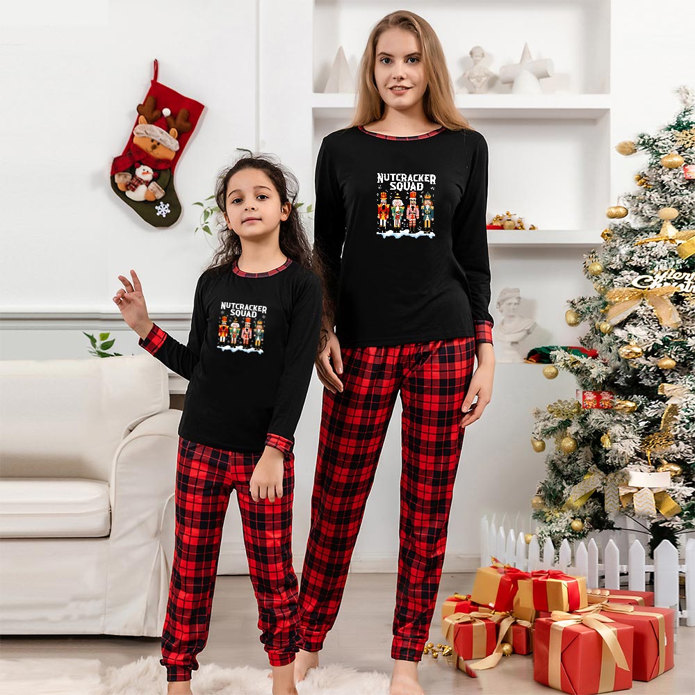 Cute Nutcracker Squad Christmas Matching Family Pajamas