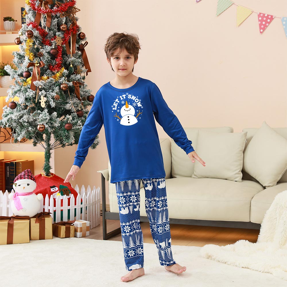 Snowman Matching Family Pajamas For Christmas Sayings Let It Snow Snowman Matching Family Pajamas For Christmas Sayings Let It Snow