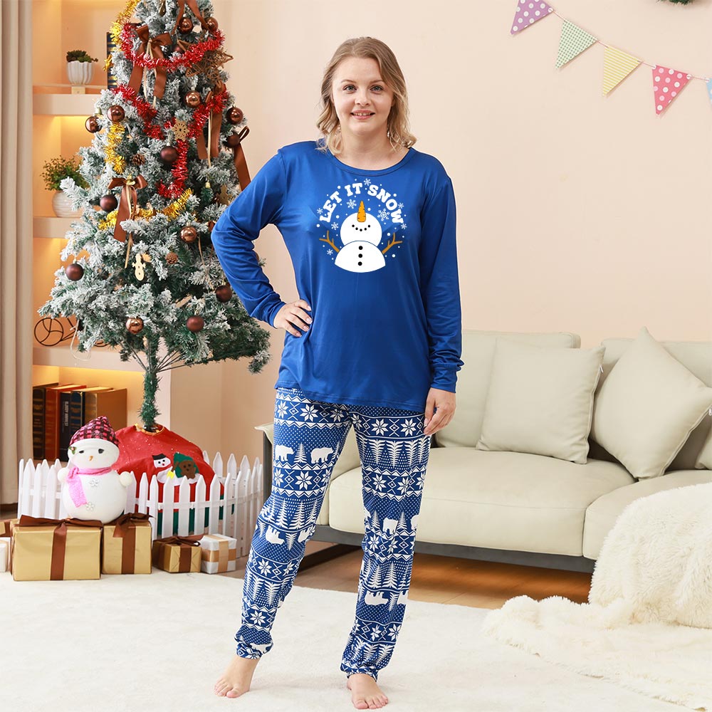 Snowman Matching Family Pajamas For Christmas Sayings Let It Snow Snowman Matching Family Pajamas For Christmas Sayings Let It Snow
