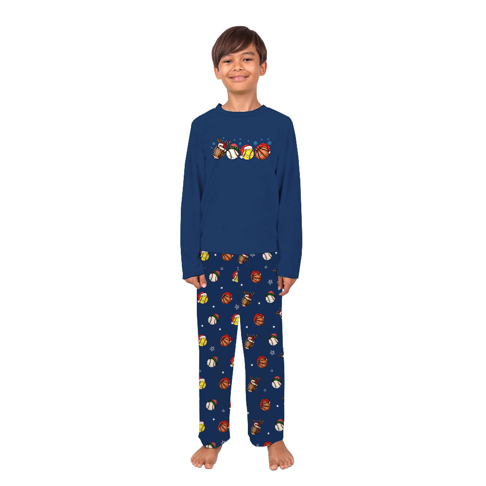Unique Sport Ball Pajamas For Adult And Kid Navy Unique Sport Ball Pajamas For Adult And Kid Navy