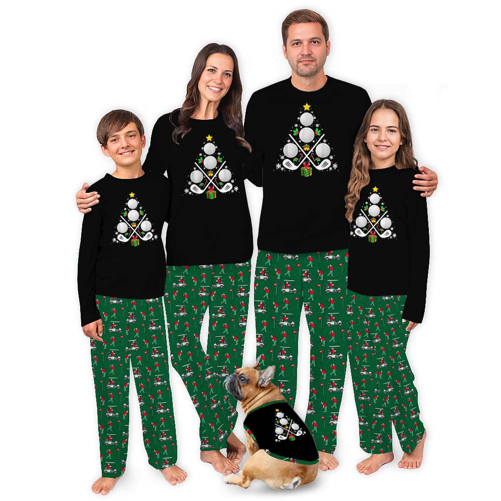 Festive Golf Christmas Pajamas For Men And Women Festive Golf Christmas Pajamas For Men And Women