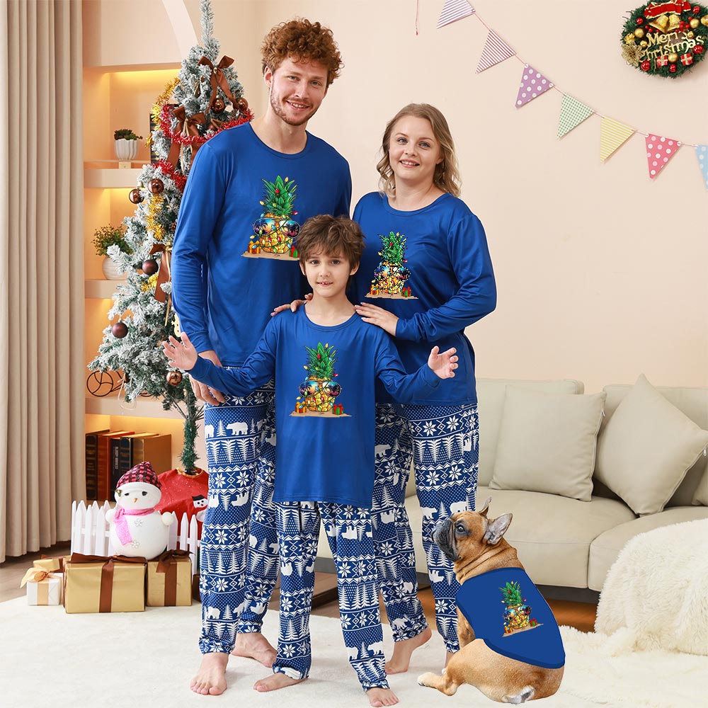 Christmas Pineapple Family Holiday Pajamas