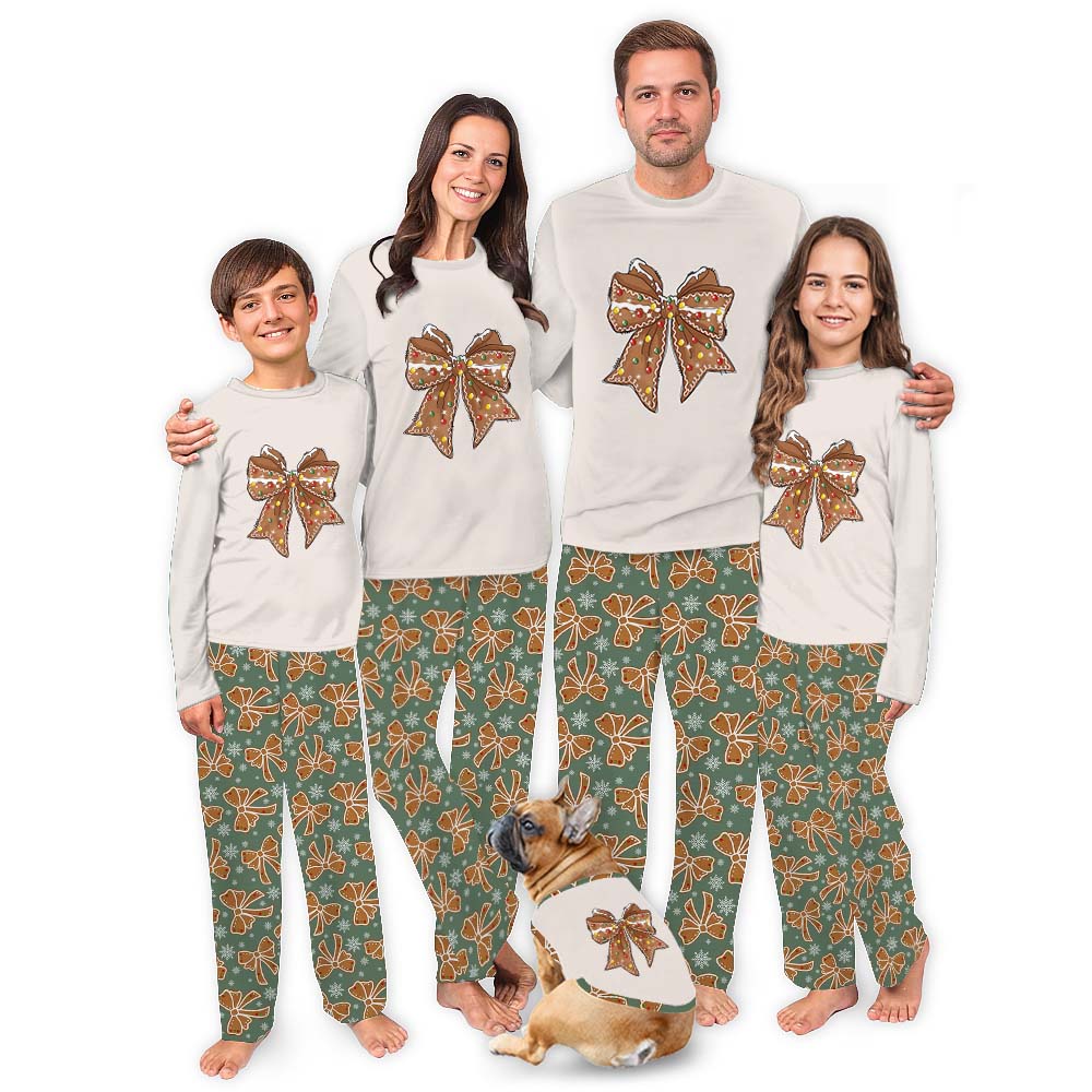 Ribbon Cookie Christmas Matching Pjs For Couples Ribbon Cookie Christmas Matching Pjs For Couples