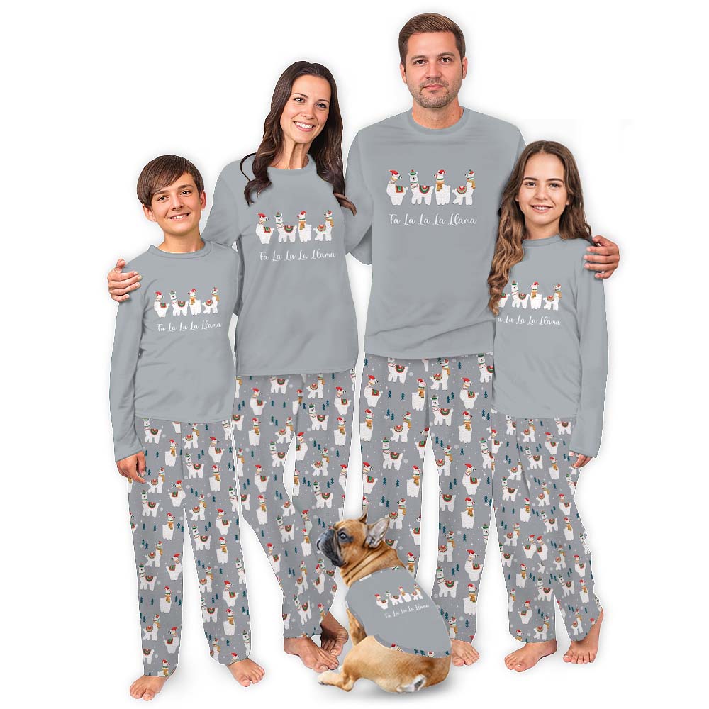 Unique Fa La La La Llama Pajamas Matching Family